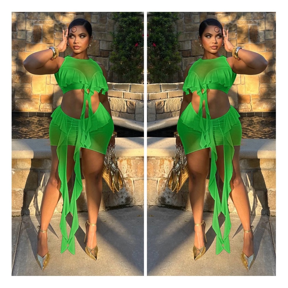 2 Piece Sheer Skirt Set